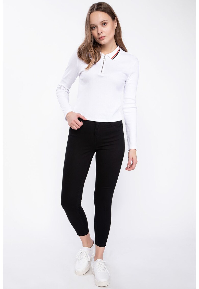 Blugi super skinny cu model crop Anna