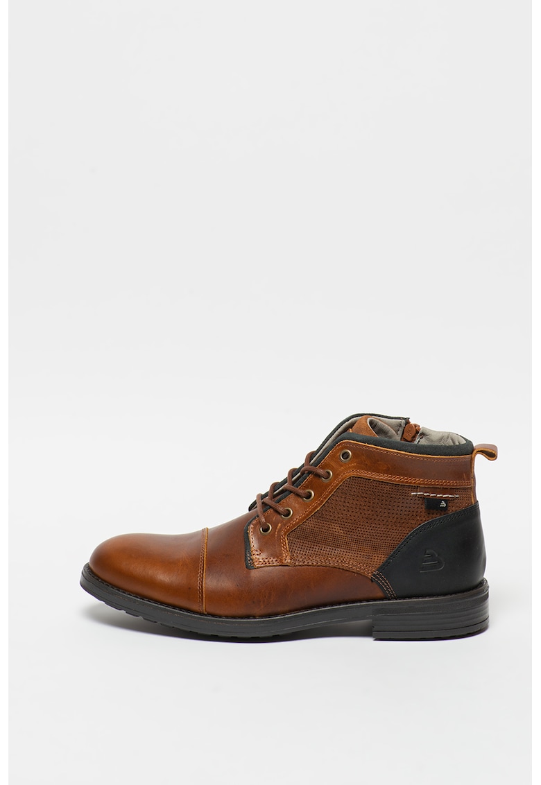 Ghete de piele cu segment contrastant