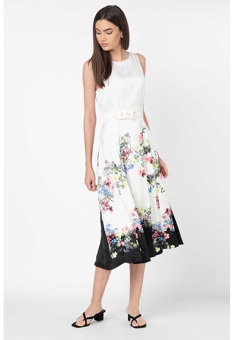 Rochie midi cu model floral Camylle