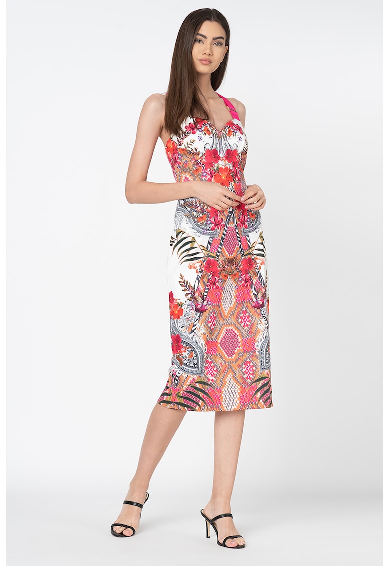 Rochie midi cu imprimeu floral Kloeey