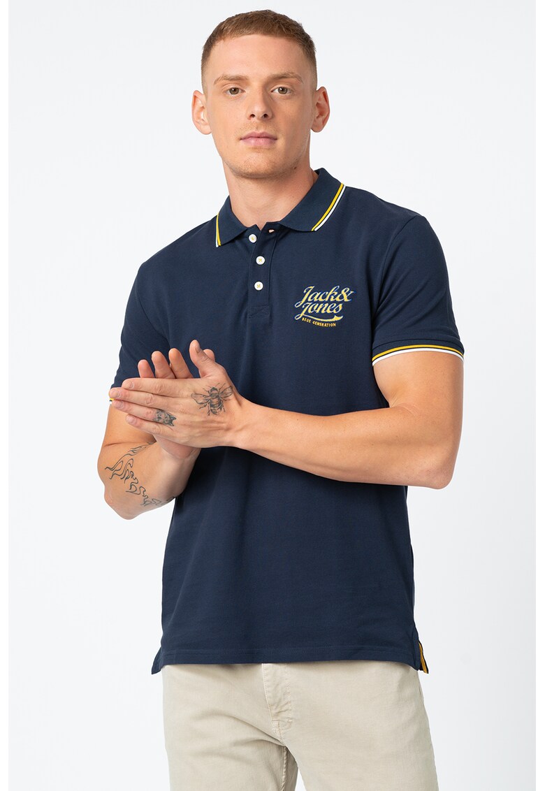 Tricou polo cu imprimeu logo pe piept
