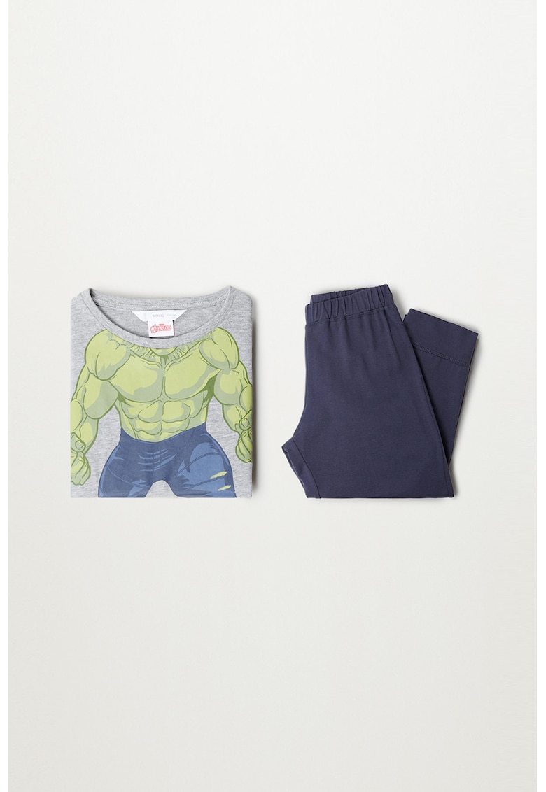 Pijama cu imprimeu cu desene Hulk