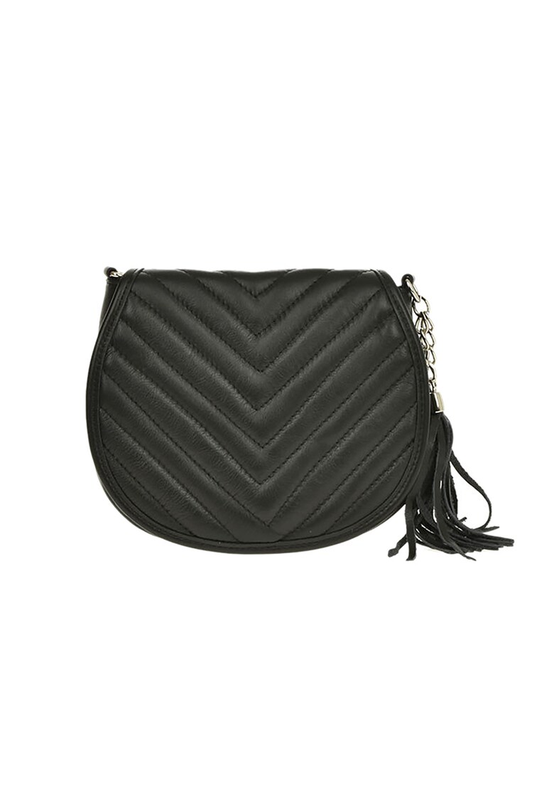 Geanta crossbody de piele cu aspect matlasat