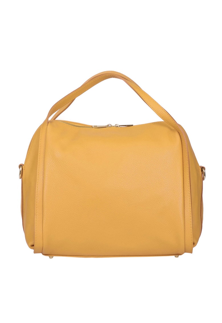 Geanta dama din piele naturala Evelyn - Galben