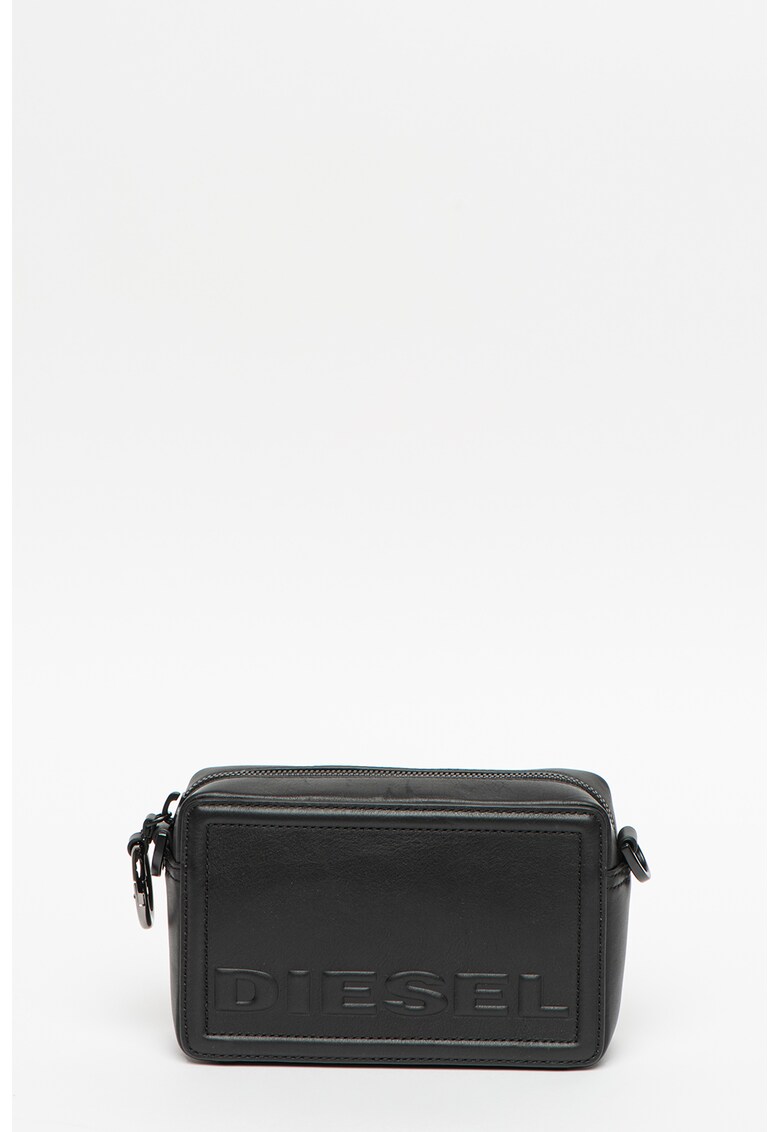 Geanta crossbody din piele cu logo in relief Kub8 Rosa'