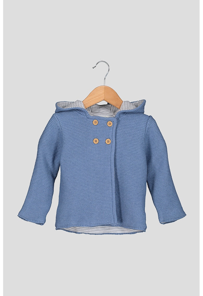 Cardigan din amestec de lana cu gluga