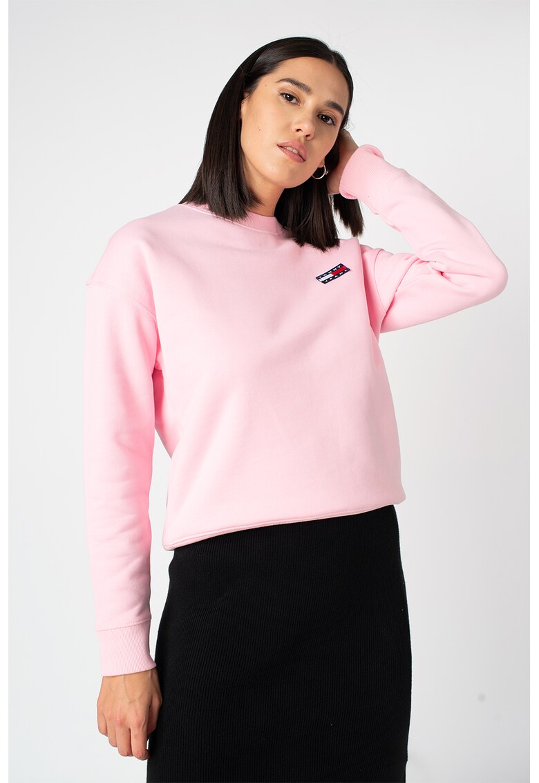 Bluza sport de bumbac organic cu insigna logo Bluza sport de bumbac organic cu insigna logo