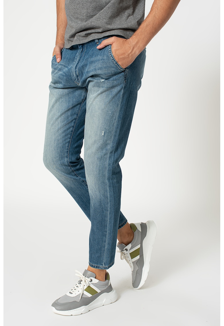 Pantaloni chino crop de denim Callen