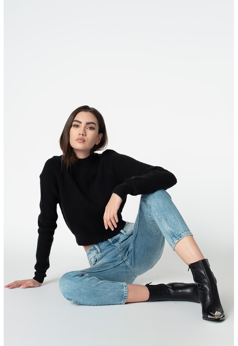 Pulover crop cu aspect striat Silvi