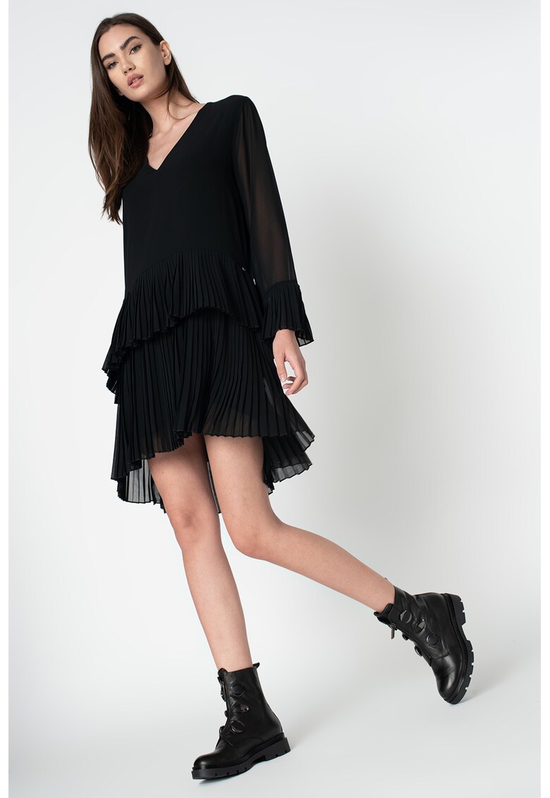Rochie mini cu garnitura cu pliuri Penelope