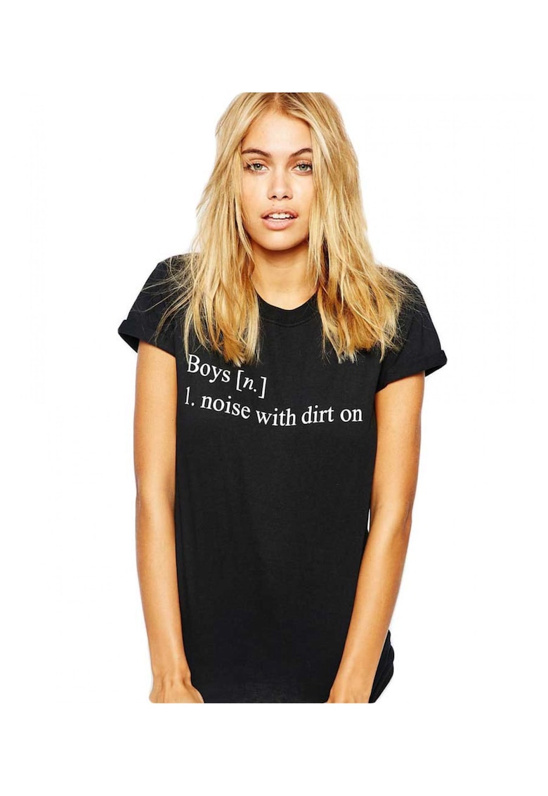 Tricou dama negru - Boys