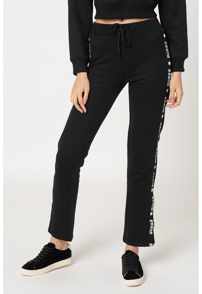 Pantaloni sport de casa cu slituri laterale cu capse