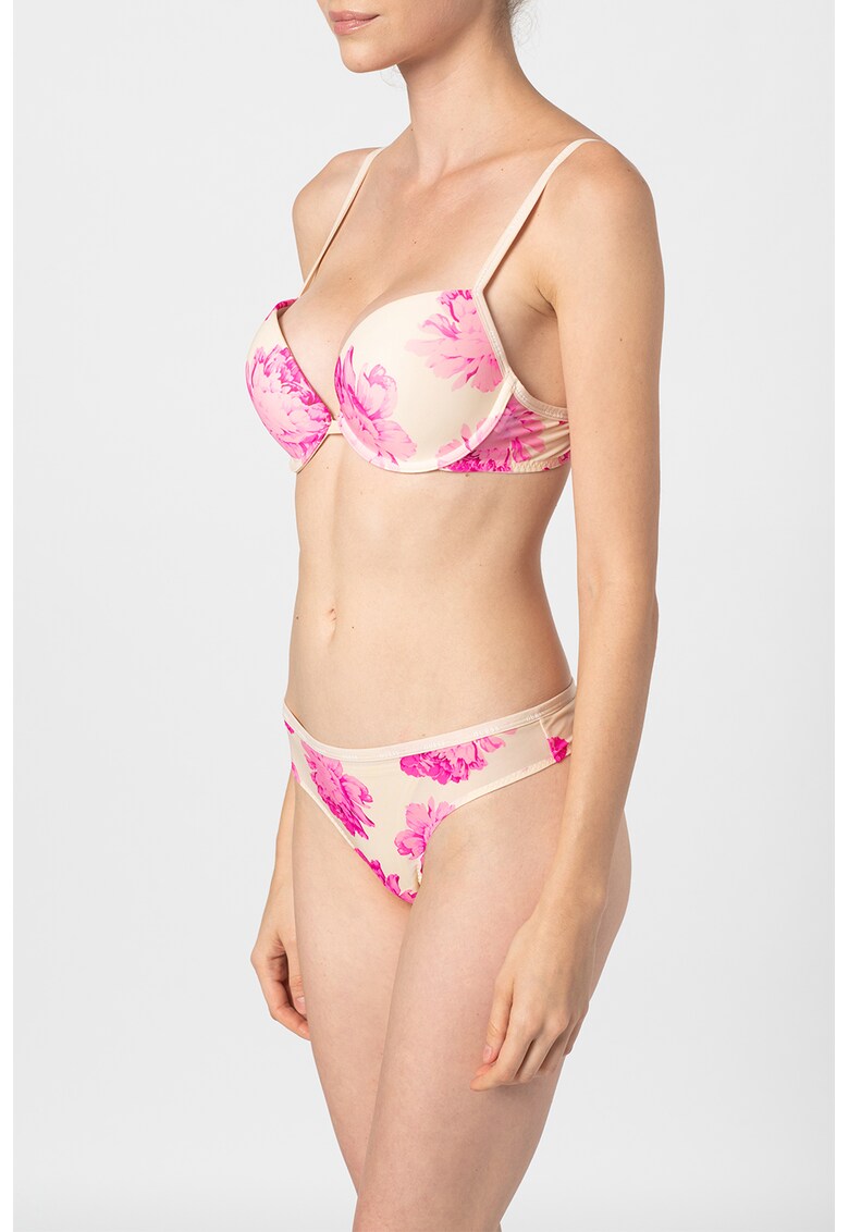 Sutien push-up cu imprimeu floral