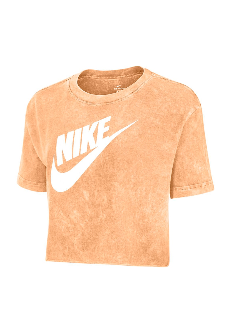 Tricou crop cu imprimeu logo Futura