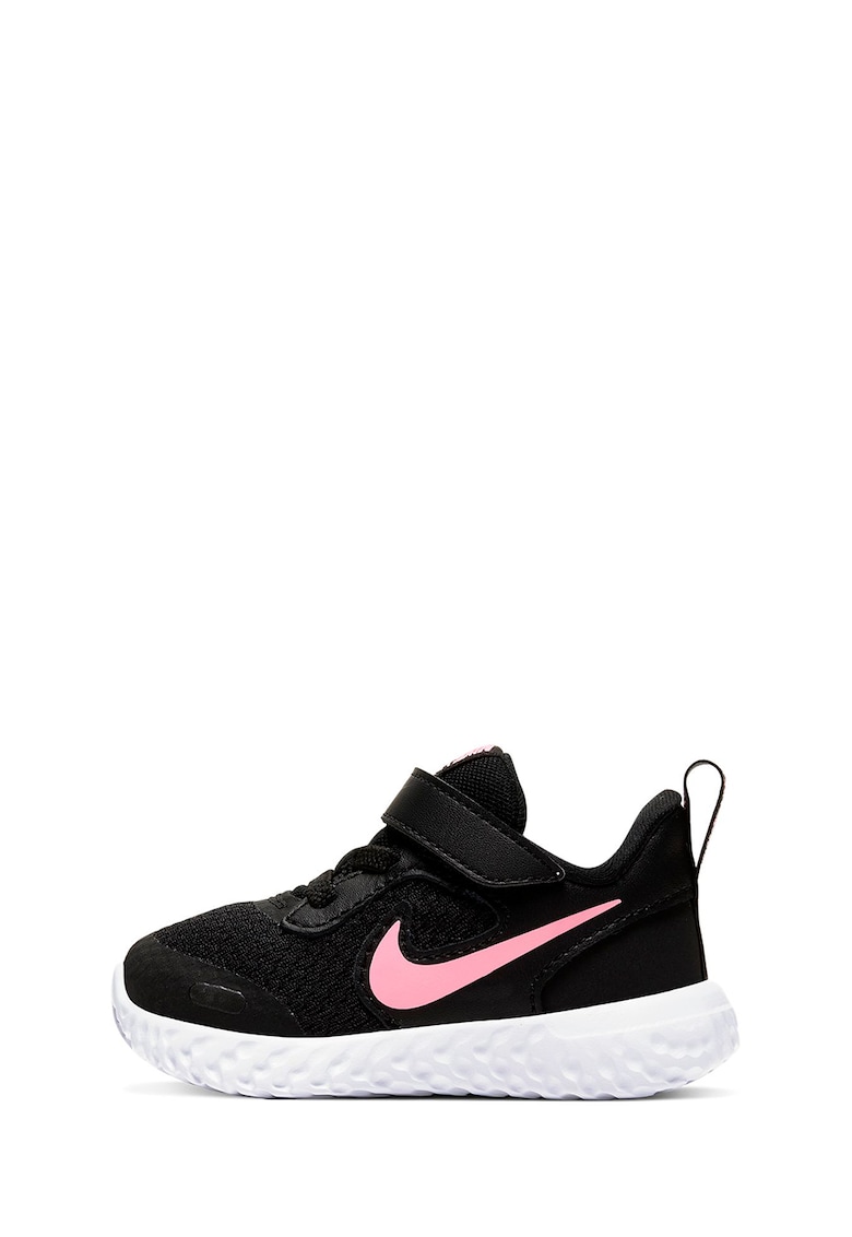 Pantofi sport cu velcro - Revolution 5 - Negru/Roz