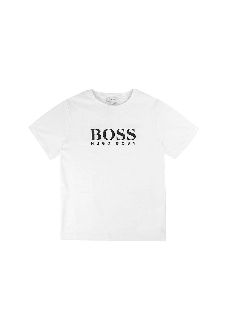 Hugo Boss - Tricou cu decolteu la baza gatului si logo 1