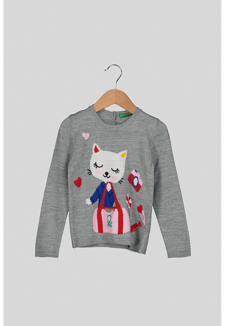 Pulover cu aplicatie decorativa
