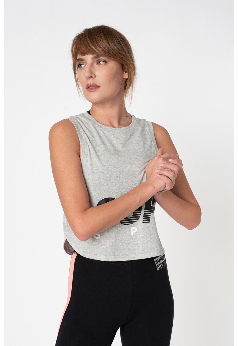 Top crop cu logo - pentru fitness
