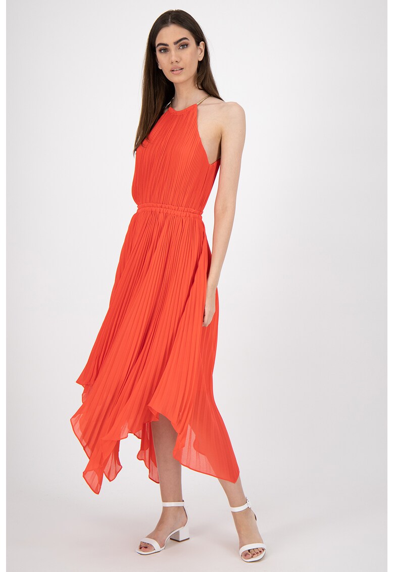 Rochie plisata cu terminatie asimetrica Rochie plisata cu terminatie asimetrica