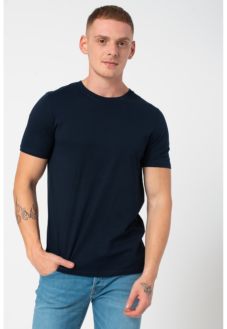 Tricou slim fit din bumbac organic