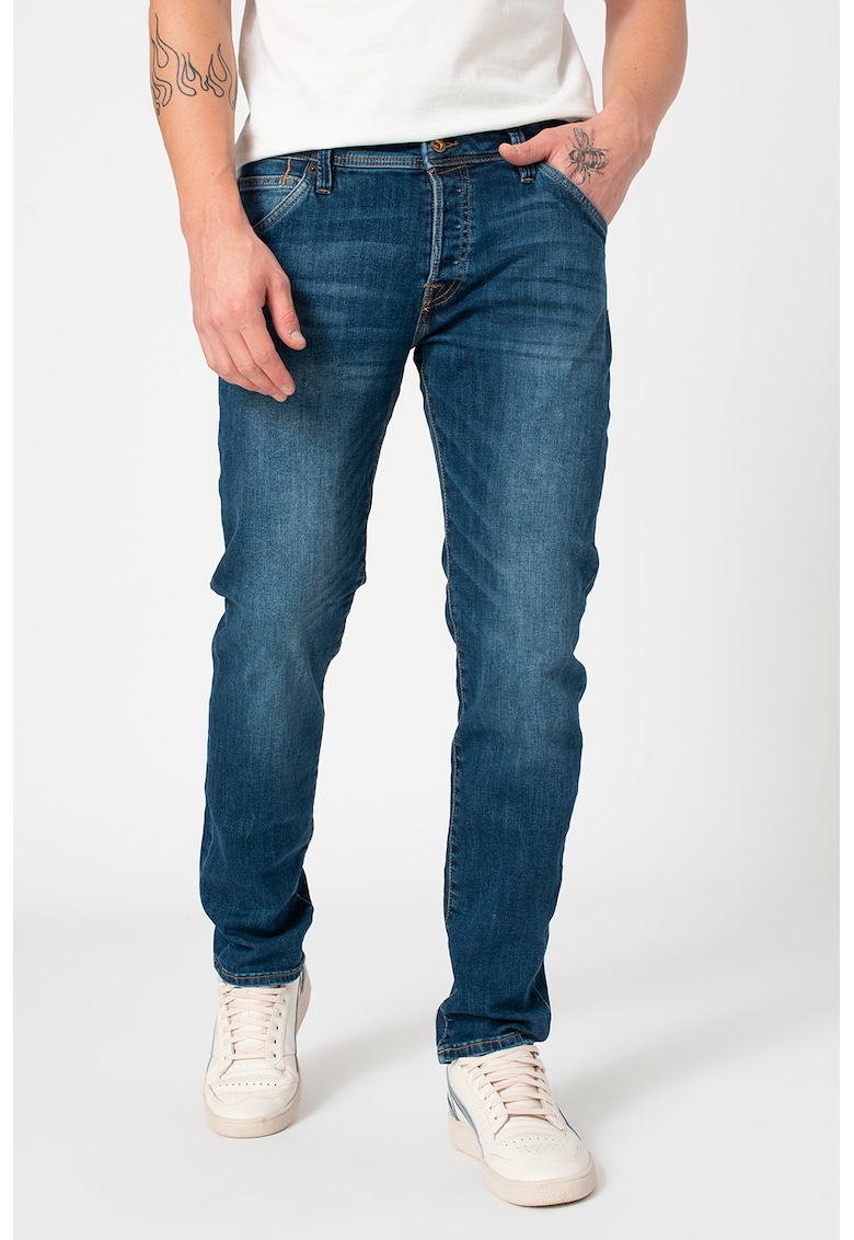 Blugi slim fit Glenn Fox - Albastru inchis