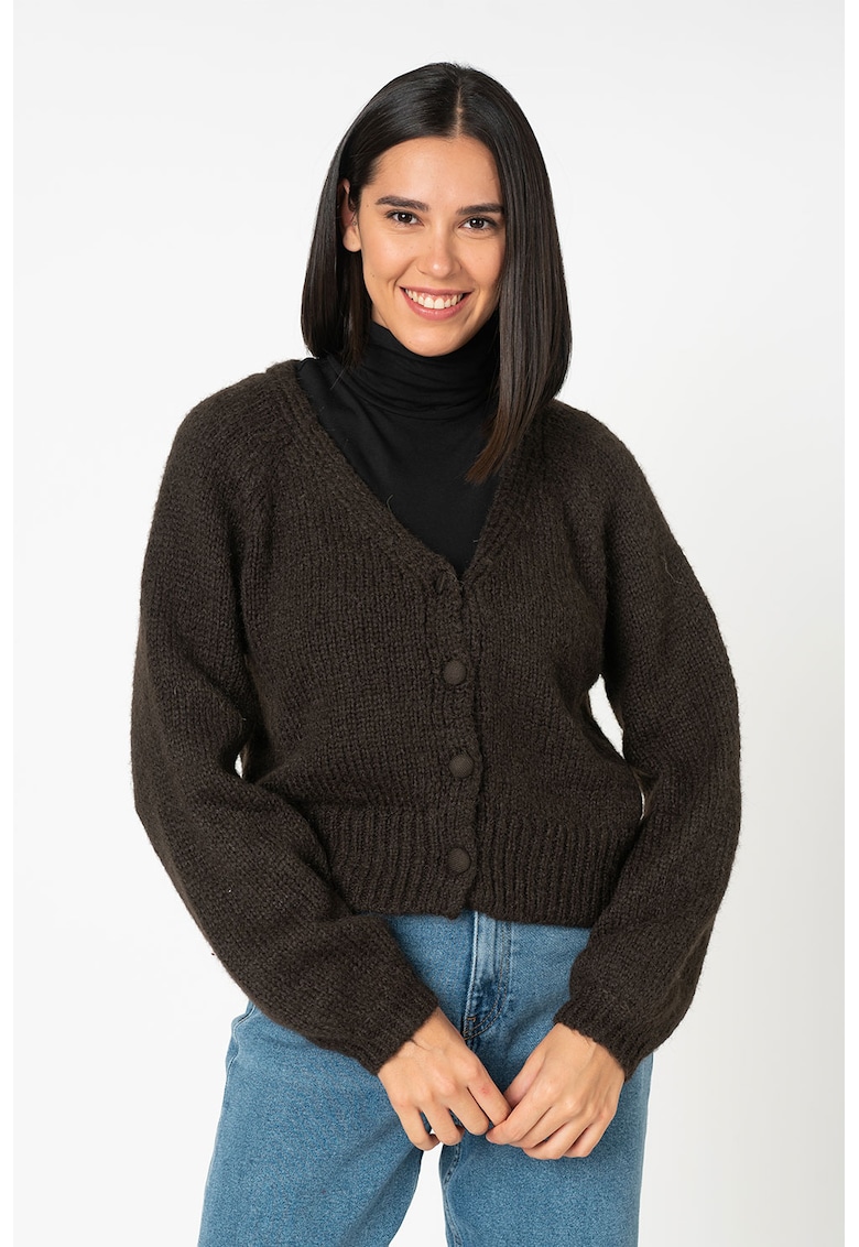 Cardigan crop cu decolteu in V Alyssa