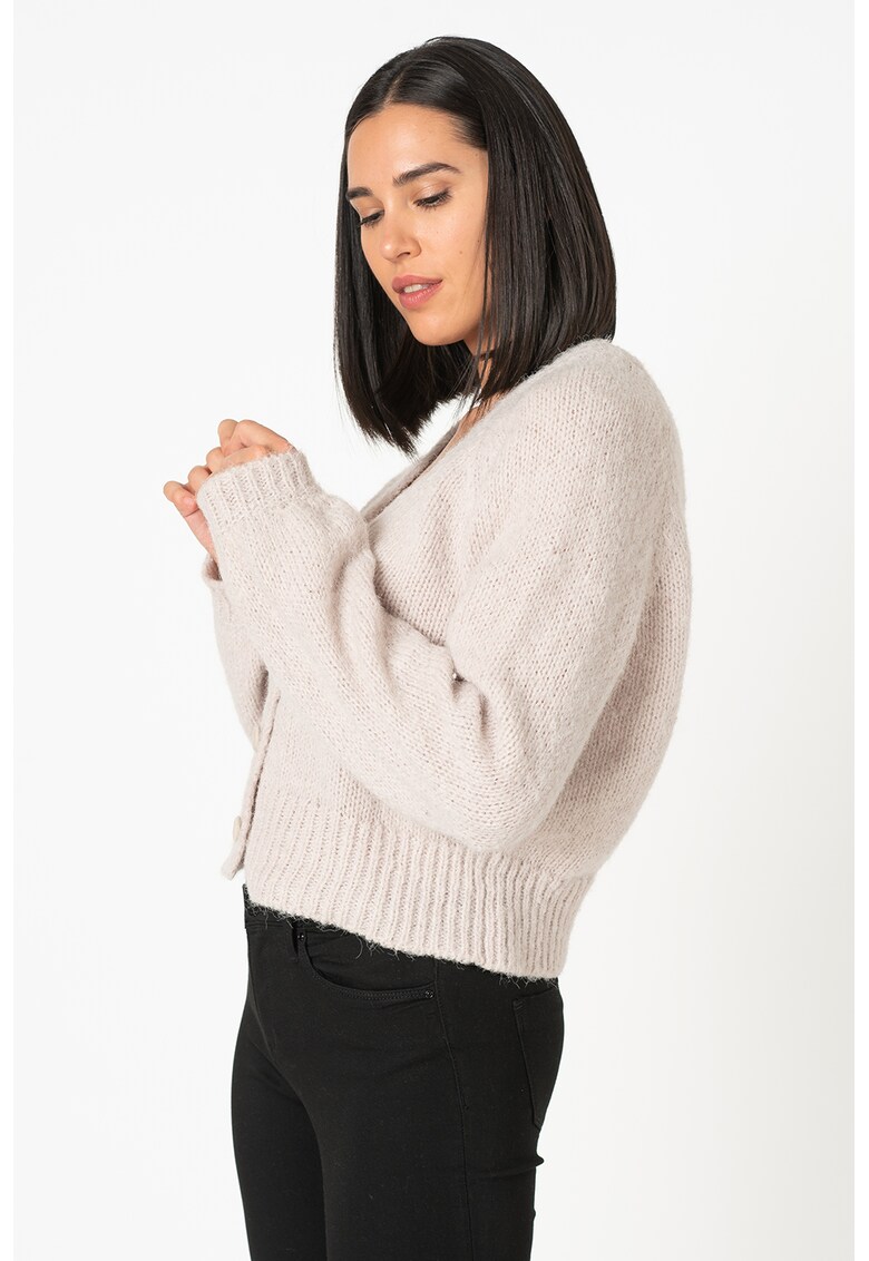 Cardigan crop cu decolteu in V Alyssa