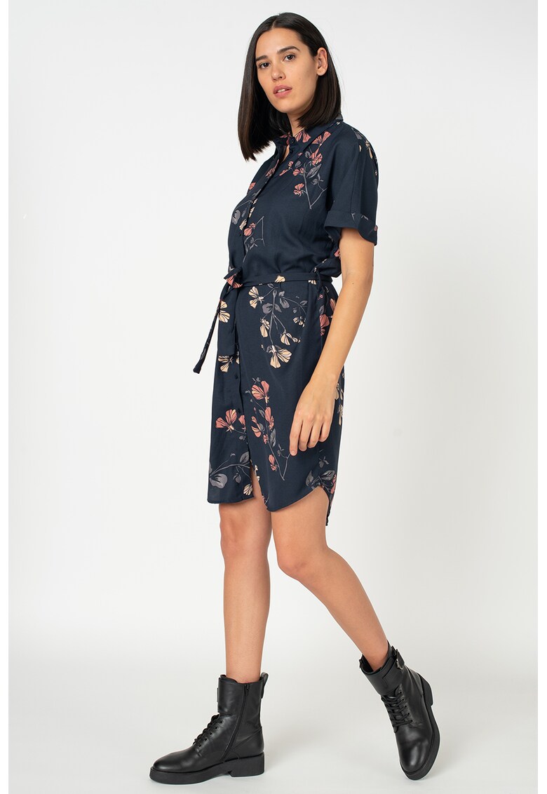 Rochie tip camasa cu model floral Hallie