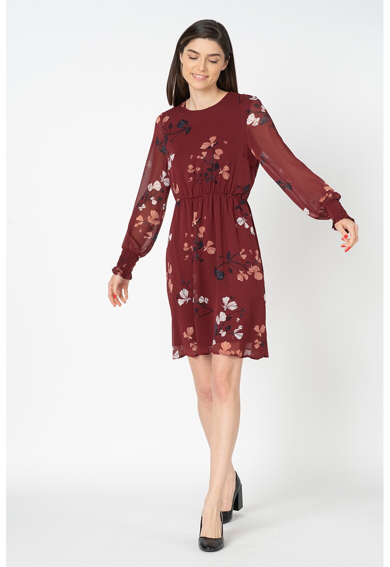 Rochie evazata cu strat exterior semitransparent Smilla