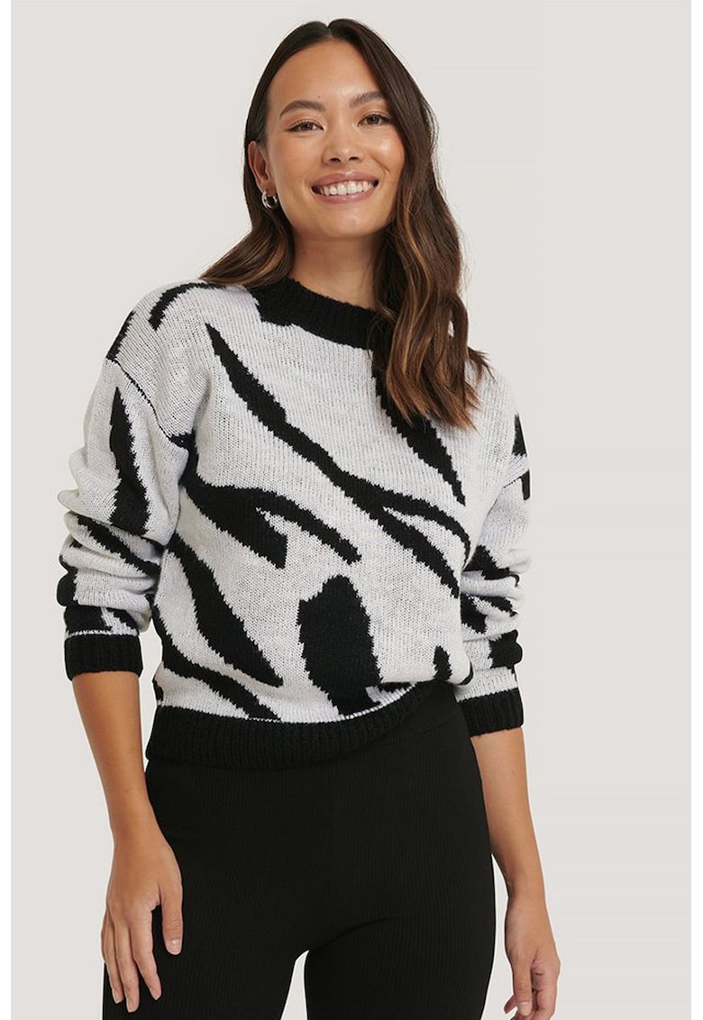 Pulover cu imprimeu abstract