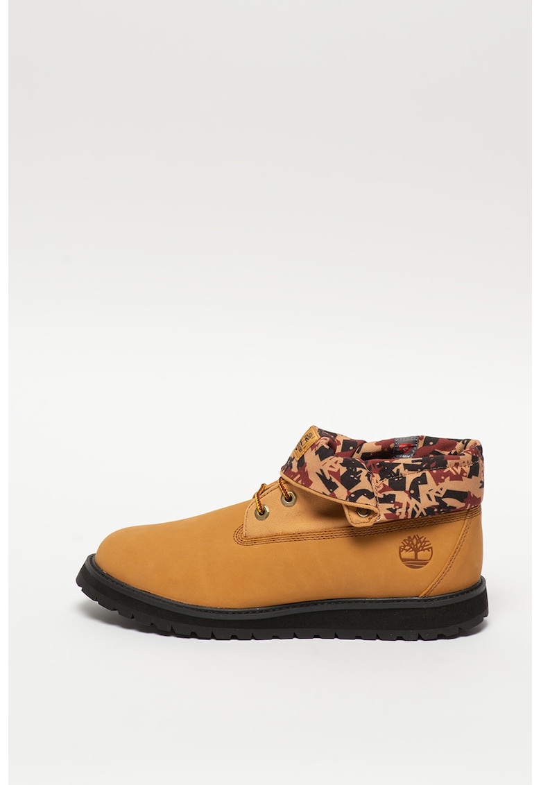 Bocanci de piele nabuc cu insertii cu model grafic Richmond Ridge