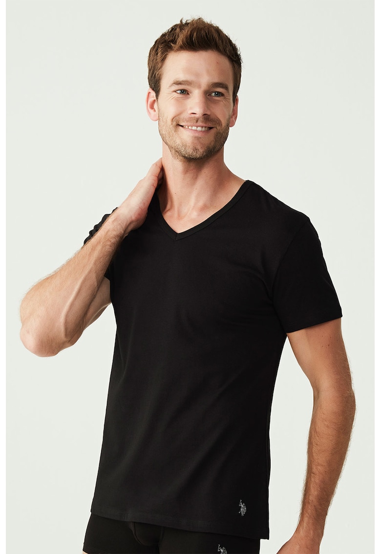 Set de tricouri de casa cu decolteu in V - 2 piese