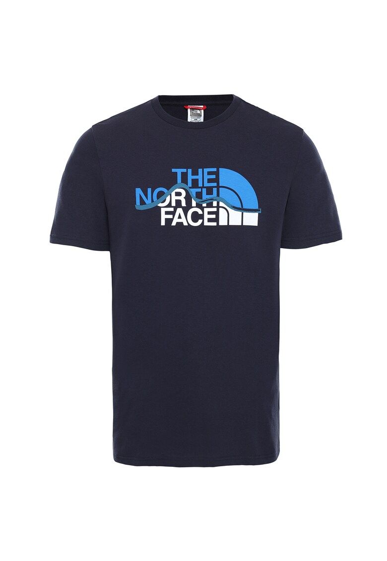 Tricou de bumbac - cu decolteu la baza gatului Mount Line