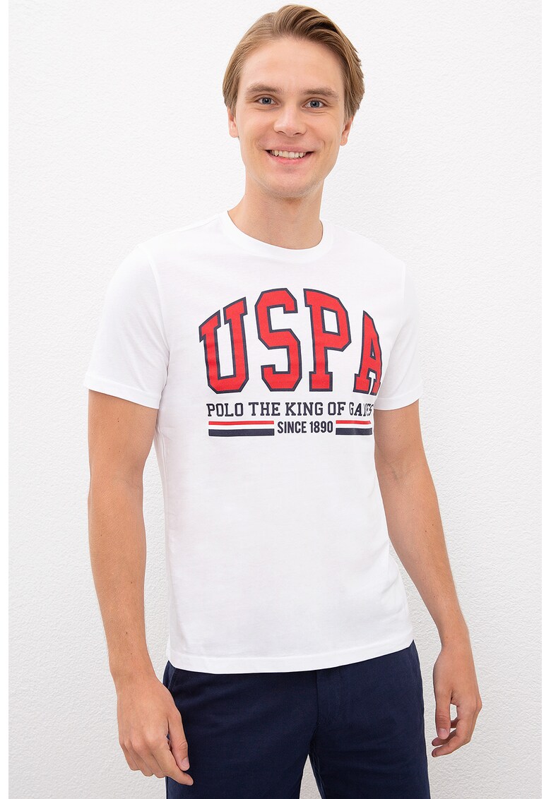 Tricou slim fit cu imprimeu logo