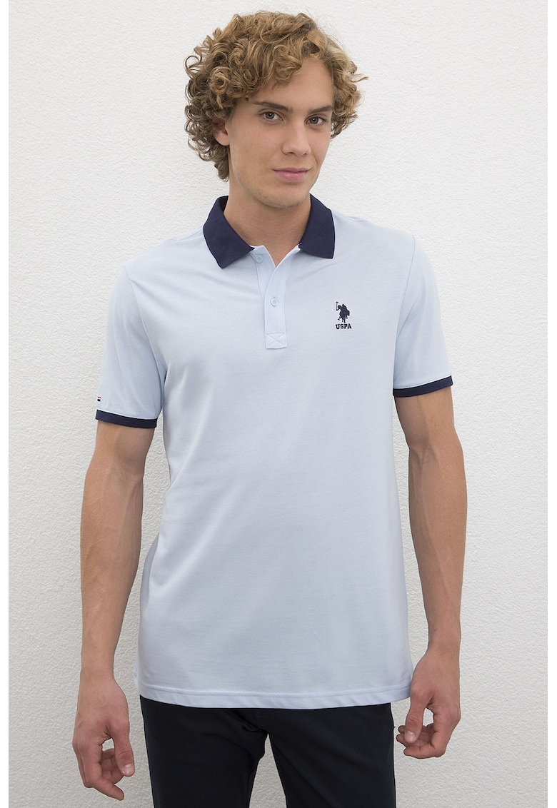 Tricou polo cu guler contrastant 1