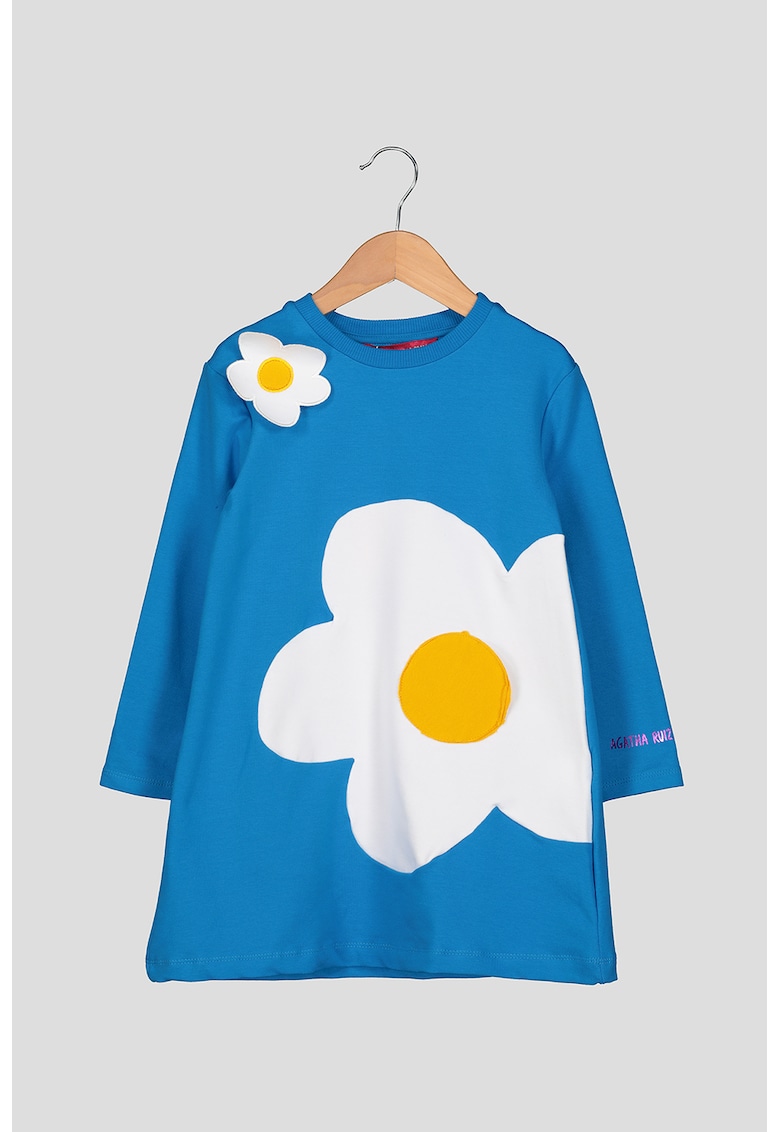 Rochie cu croiala in A si imprimeu grafic