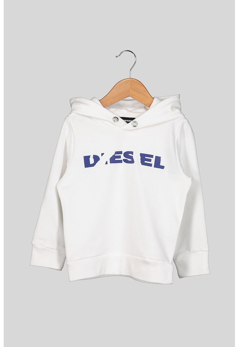 Памучен суитшърт с качулка и лого Diesel