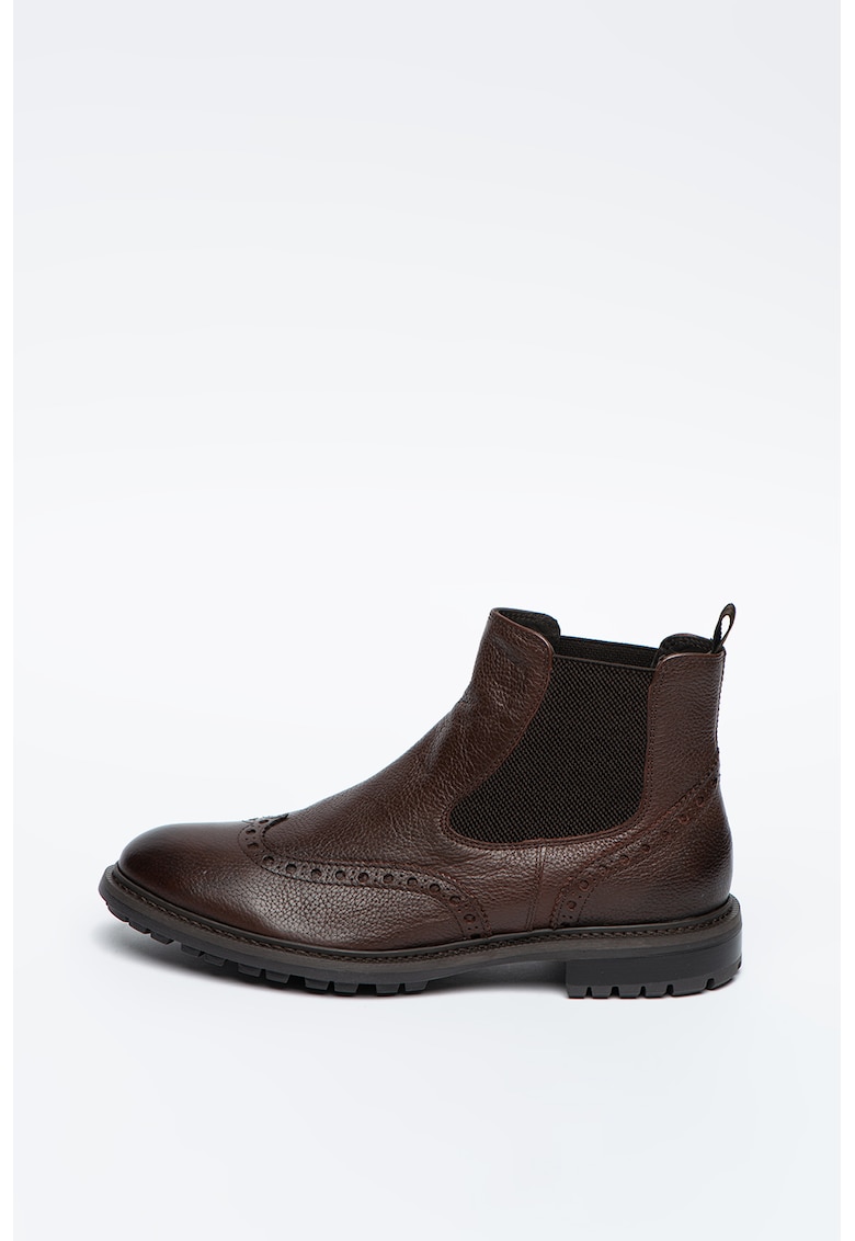 Ghete Chelsea cu model brogue Brenson
