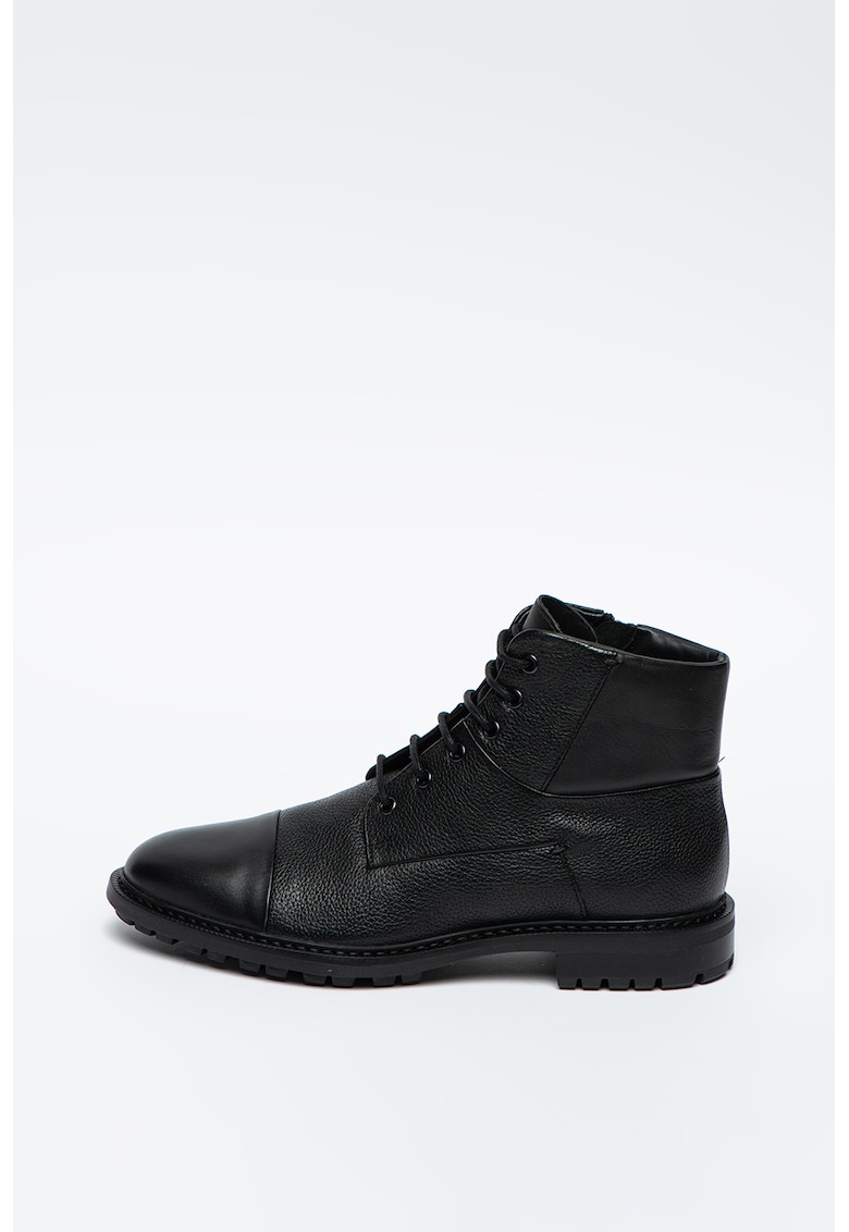 Ghete de piele cu aspect texturat Brenson