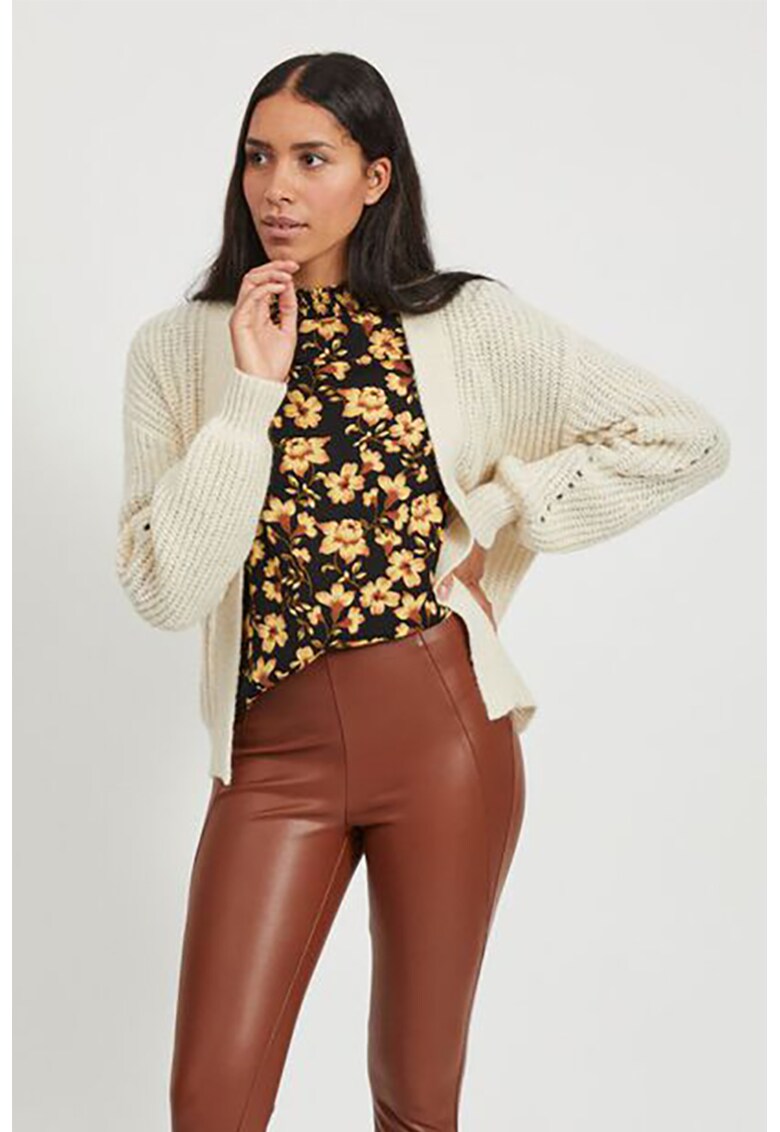 Cardigan din amestec de lana cu cordon
