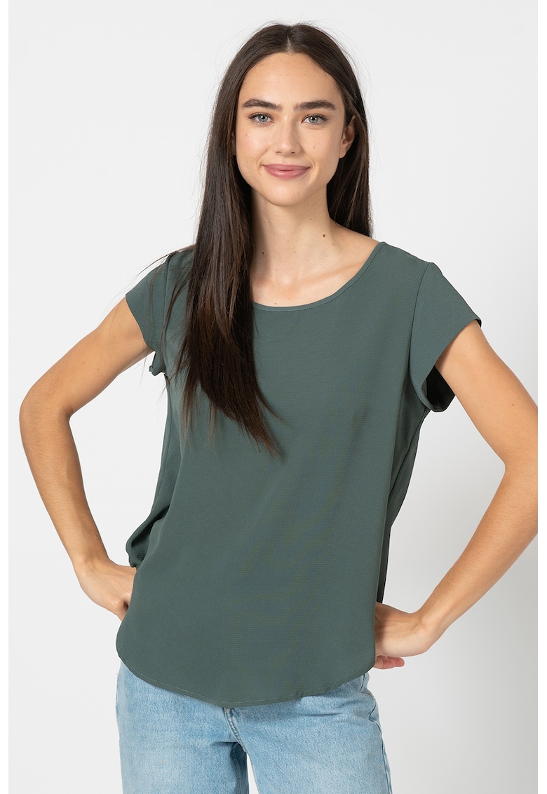 Bluza cu terminatie asimetrica Vic - Verde feriga