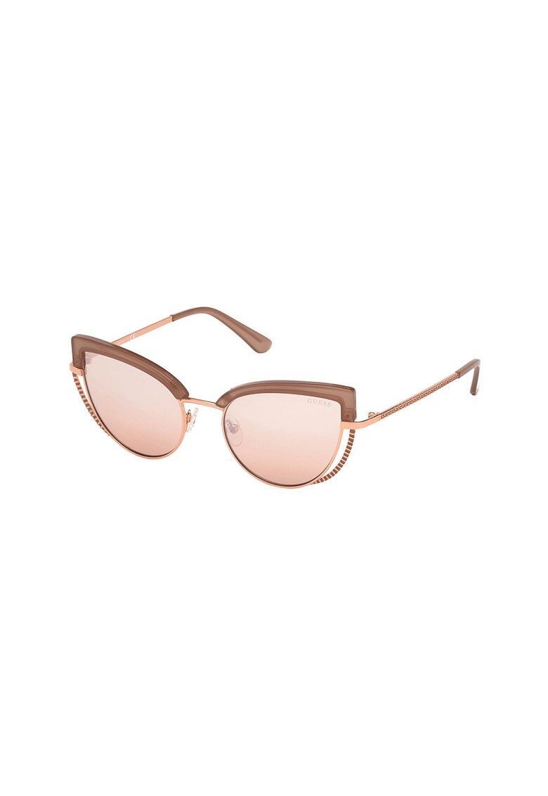 Ochelari de soare cat-eye cu rama metalica