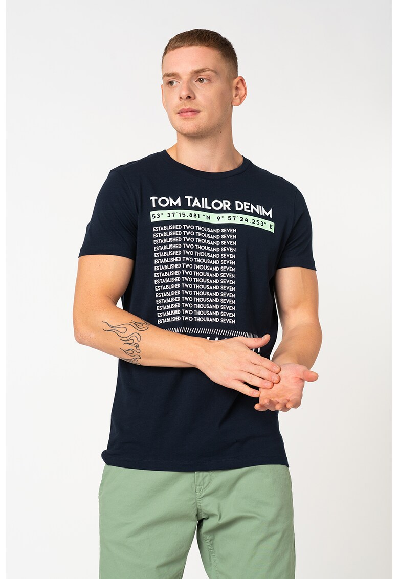 Tricou cu logo si imprimeu text