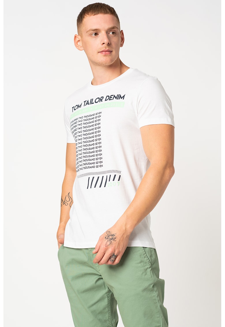 Tricou cu logo si imprimeu text