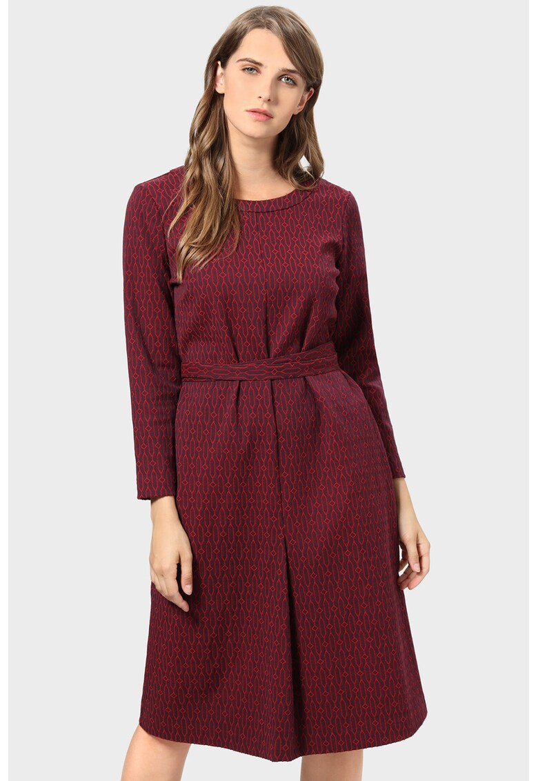 Rochie midi cu maneci lungi