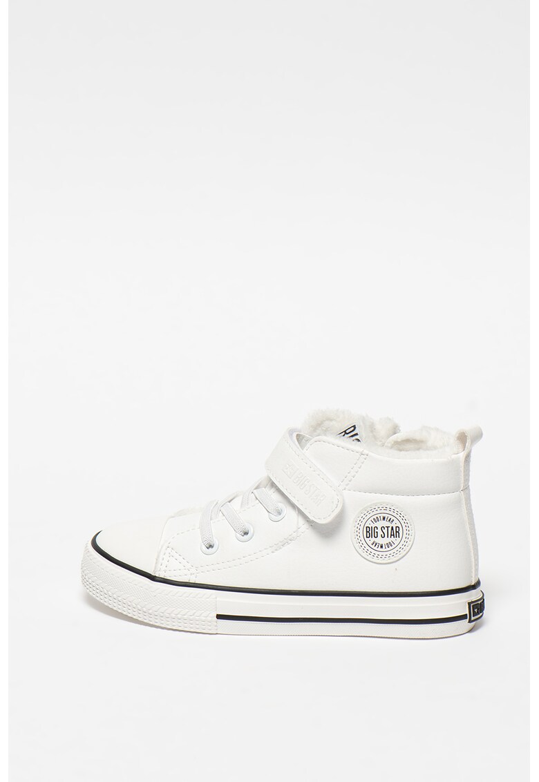 Tenisi high-top de piele ecologica