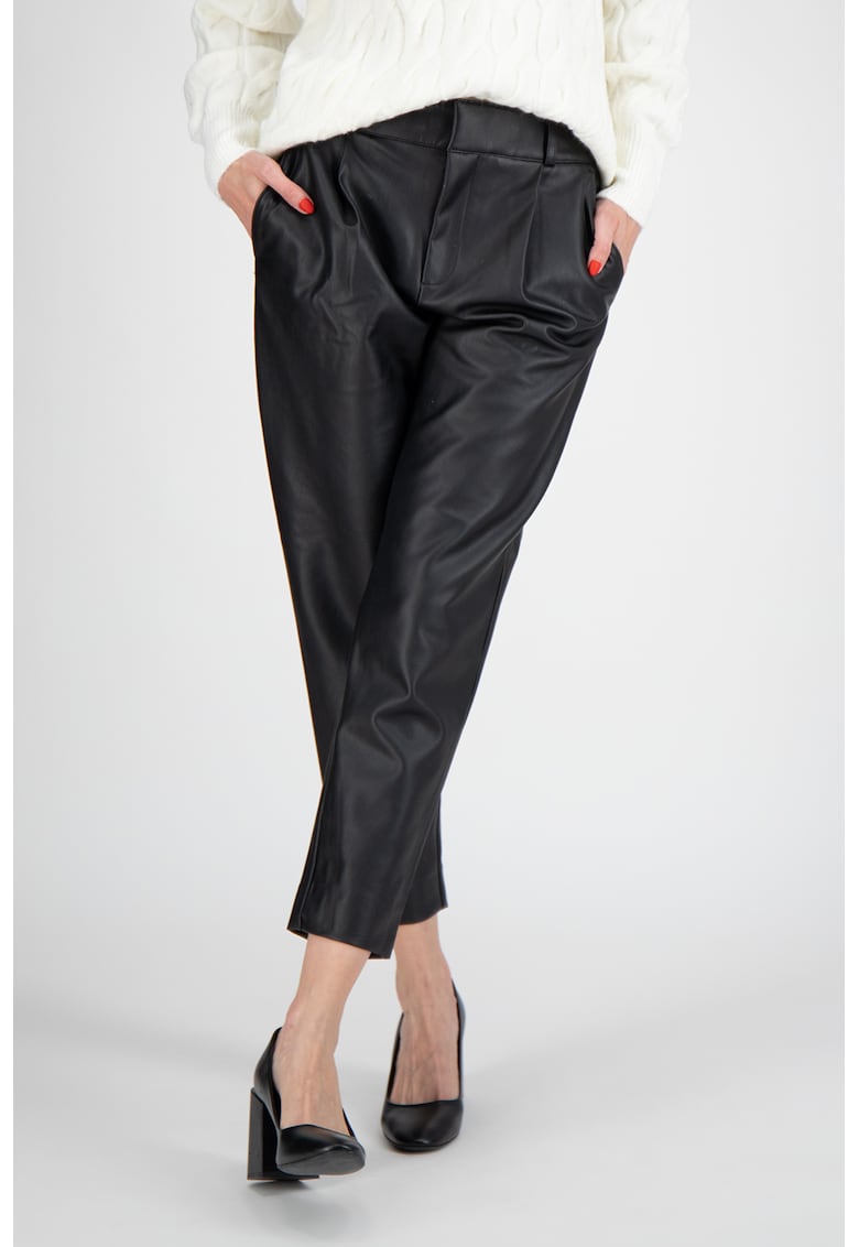 Pantaloni conici de piele ecologica