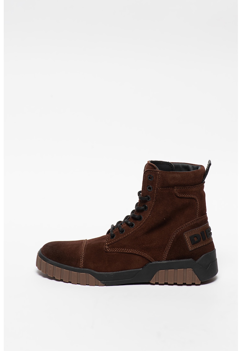 Ghete tip pantofi sport din piele intoarsa H-Rua