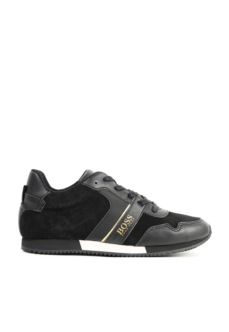 Pantofi sport de piele si piele intoarsa