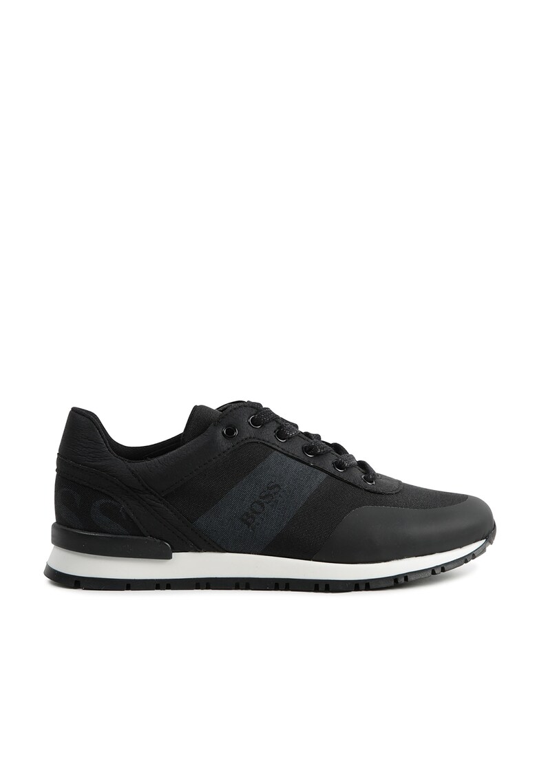 Pantofi sport cu detalii de piele ecologica